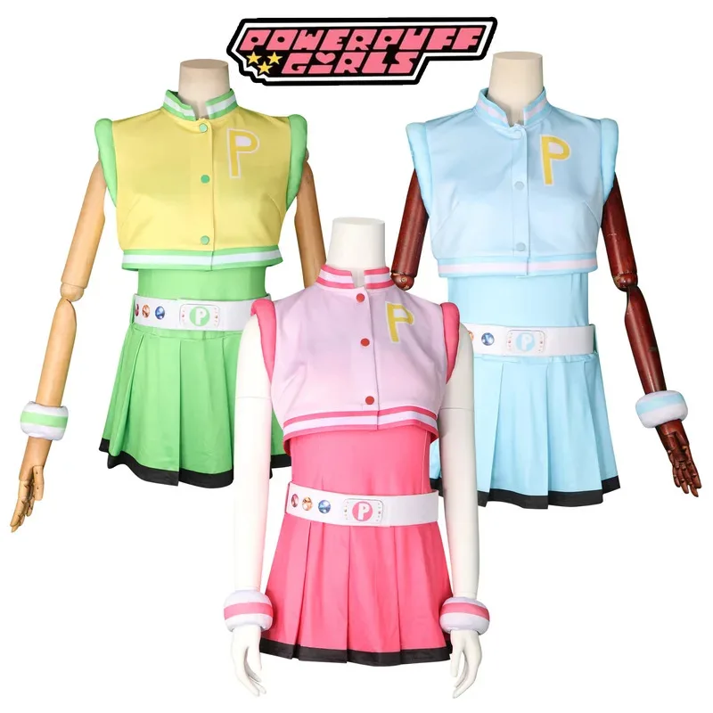 أزياء أنيمي باورباف للفتيات التأثيرية مجموعة كاملة من أزياء الفتيات باورباف هي زهرة فائقة، فقاعة دوارة منفوشة