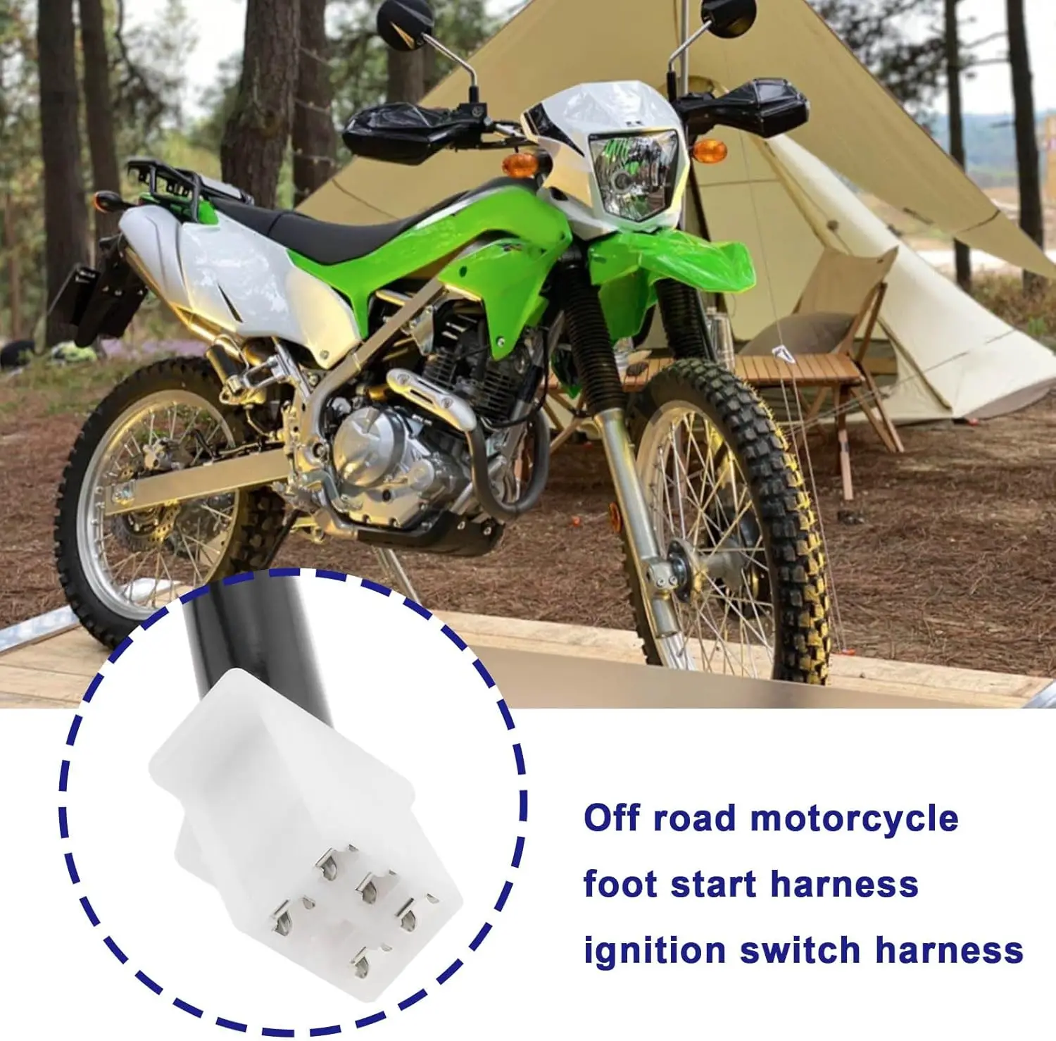 Acouto Ignition Wire Replacement,Ignition Wire Wiring Harness Looms Fit for PRO 50cc 110cc 125cc 140cc 150cc Pit Bike image 4