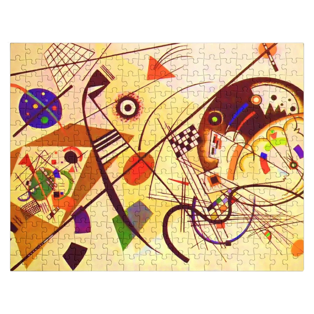 Kandinsky Blue Red Yellow Abstract Art Jigsaw Puzzle Personalized Toy Jigsaw Puzzle For Kids