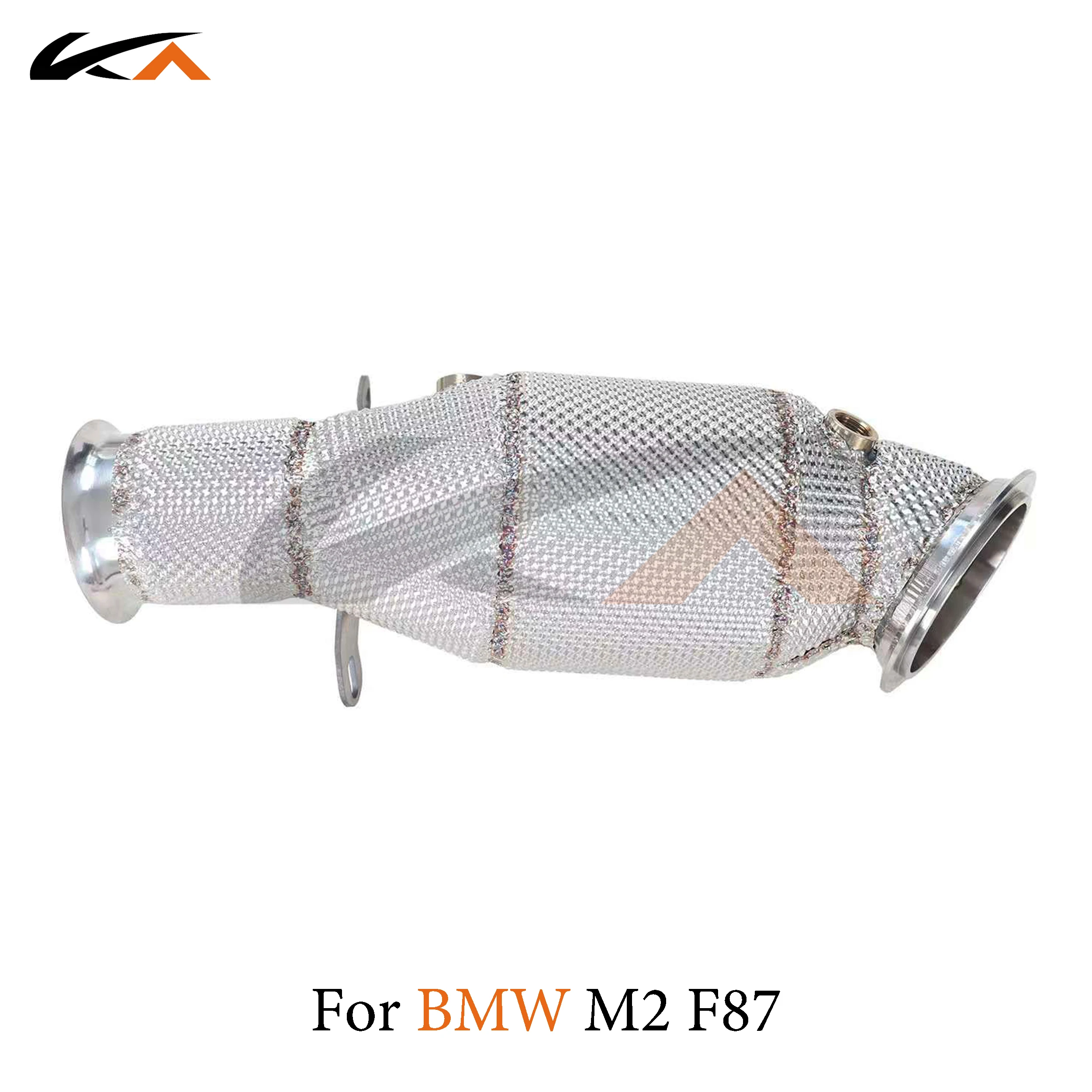 

KA Tuning downpipe exhaust stainless steel headers for BMW M2 F87 N55 3.0T performance auto parts heat shield catalysis