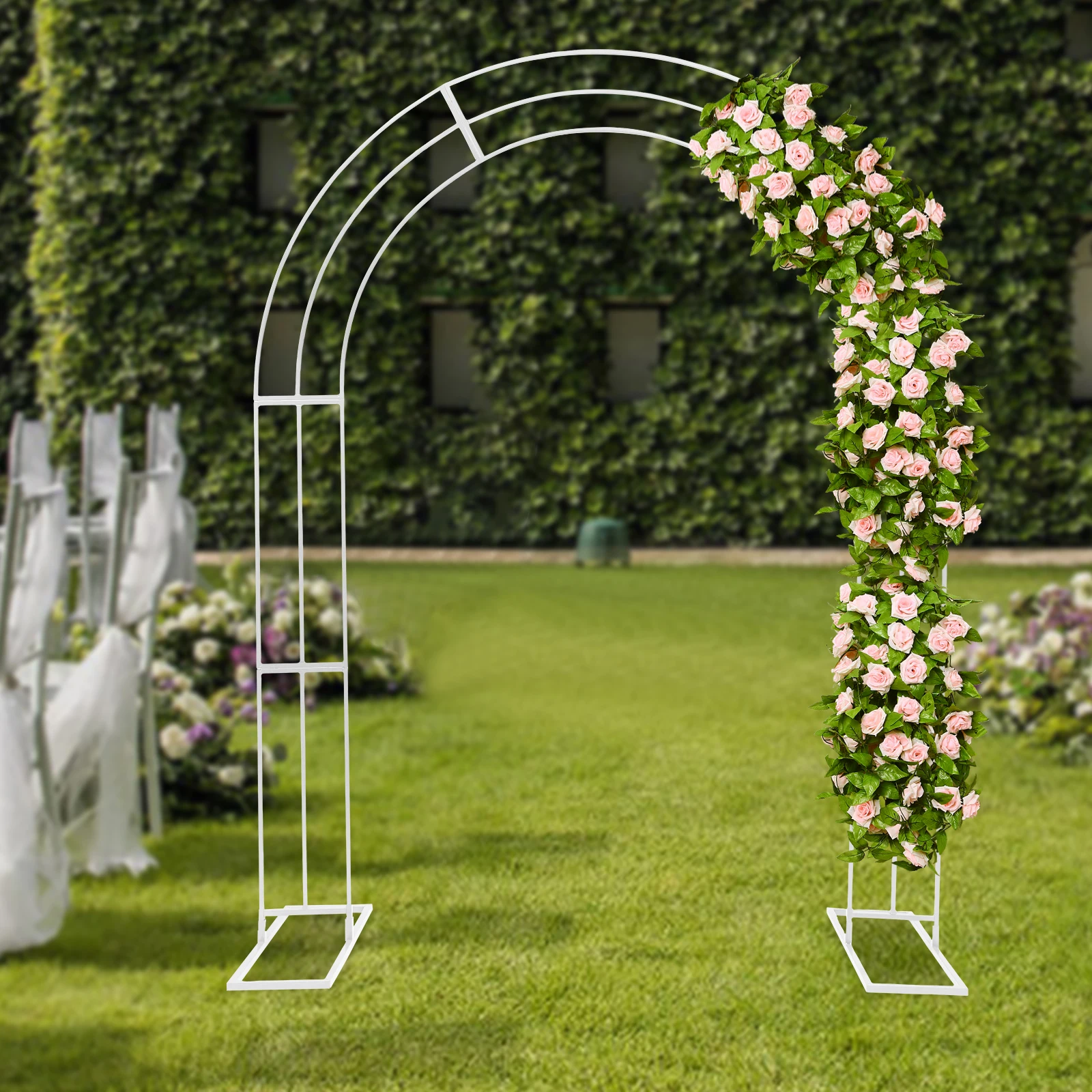 Imagem -03 - Metal Flower Display Frame com Base Resistente Casamento Arco Balão Stands Stand Moderno Arbor Treliça 8.53ft Camadas