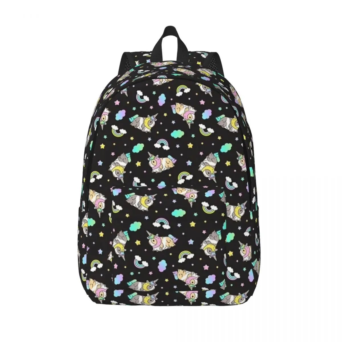 Guinea Pig Pattern Kawaii Unicorn for Men Women Student School Bookbag Colorful Cute Daypack Middle High College Lightweight