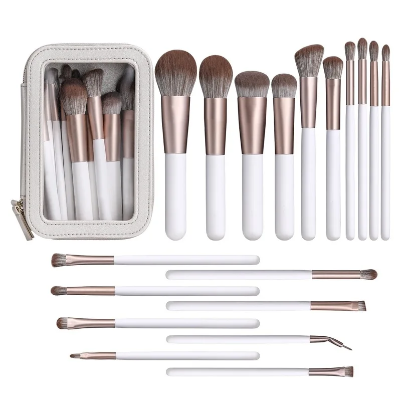 

18-piece Makeup Brush Set, Pearlescent White Beauty Tools, High-end Ultra-soft Bristle Quick-drying Makeup Brushes