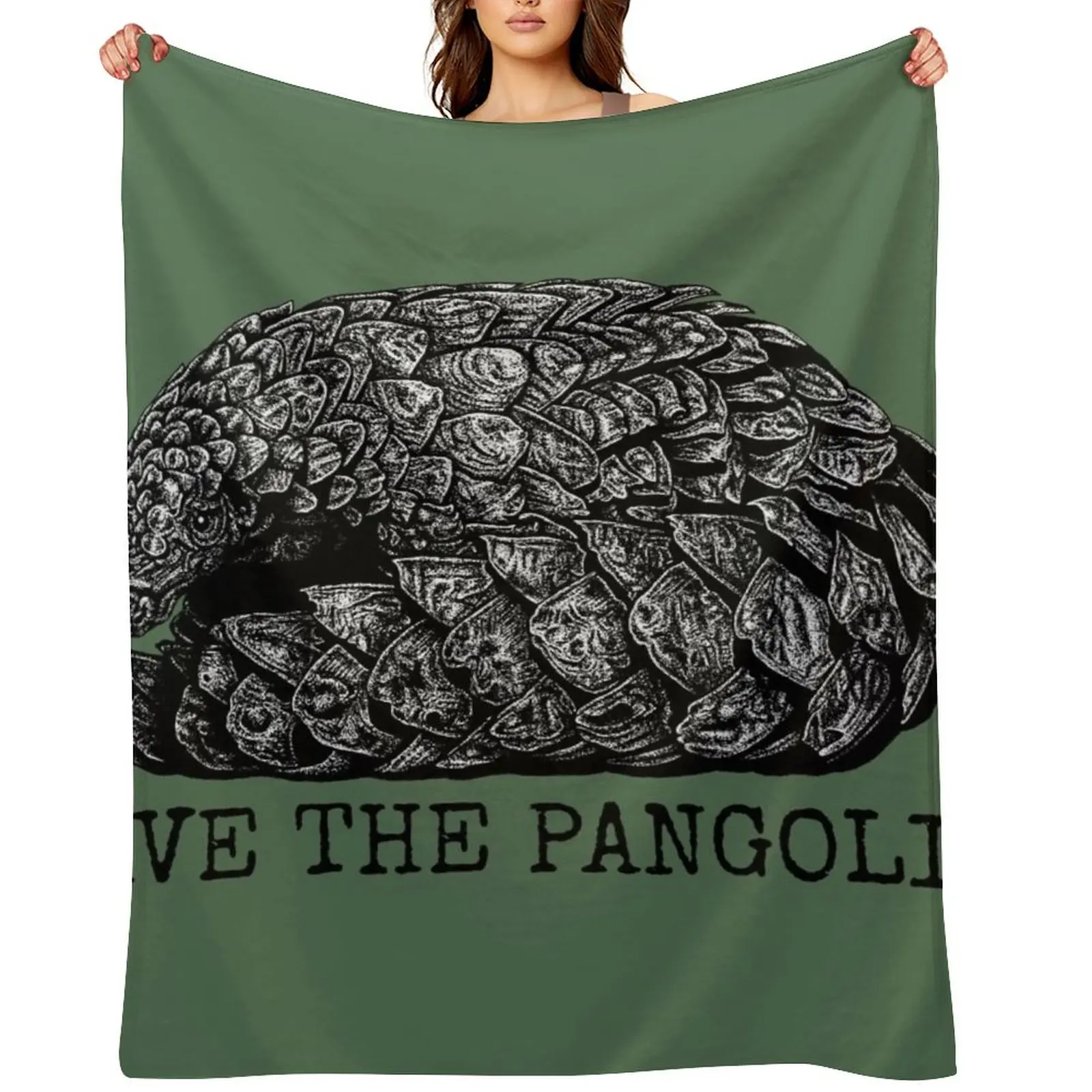 

Save the Pangolin! Illustration Throw Blanket for babies Thermal Retros Thin Blankets