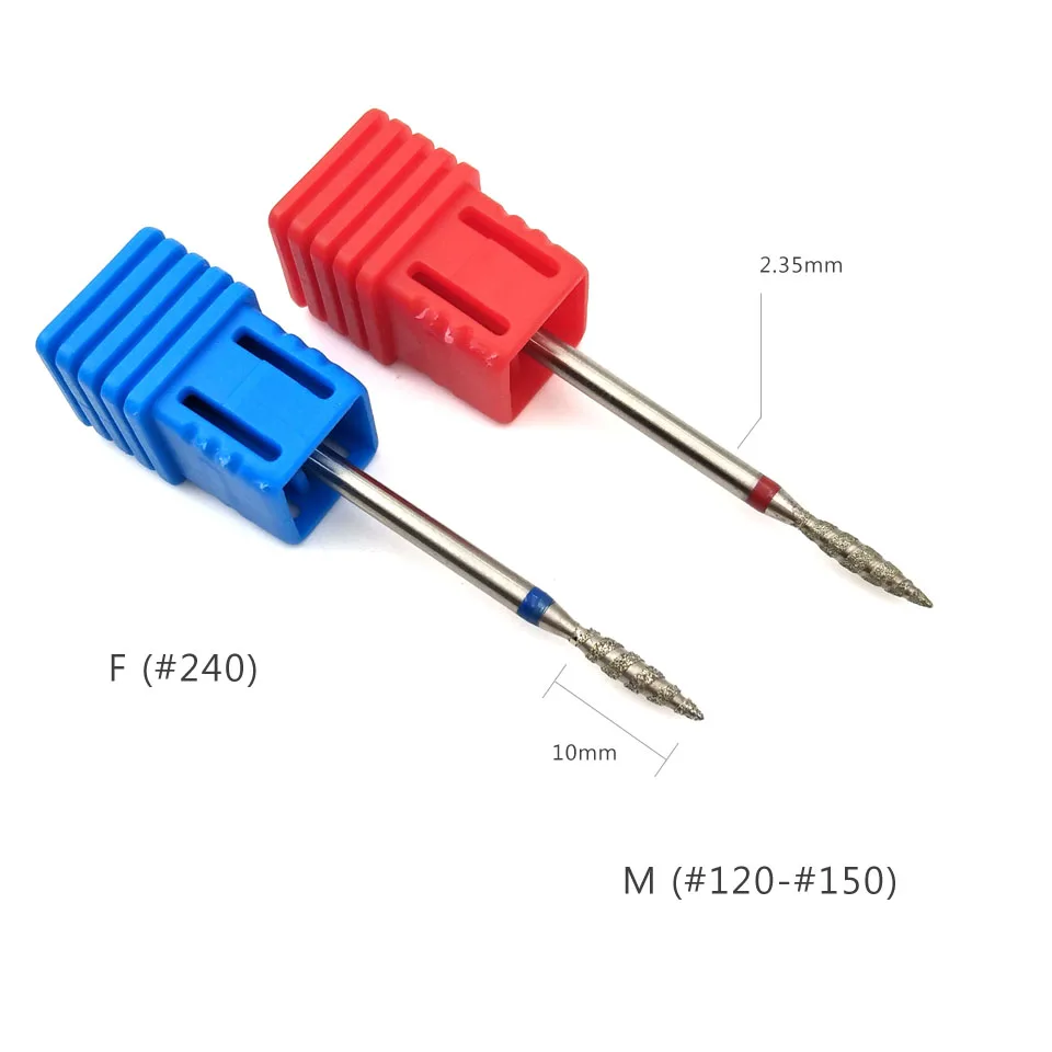 1Pc Tornado Flame Diamond Nail Drill Bit 3/32