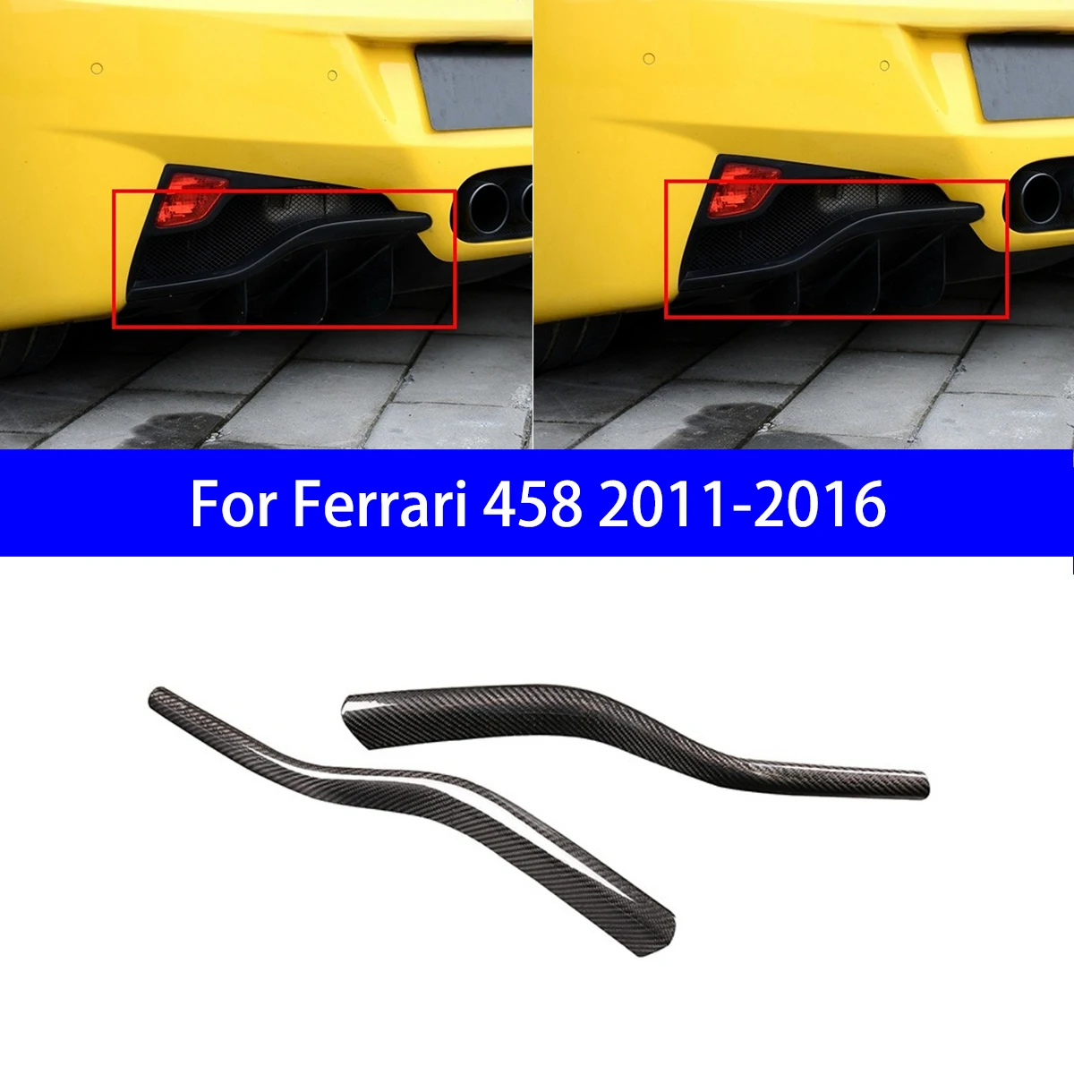 

Suitable for 2011-2016 Ferrari 458 Dry Carbon Fiber Exterior Decoration Multiple Choice Set Accessories