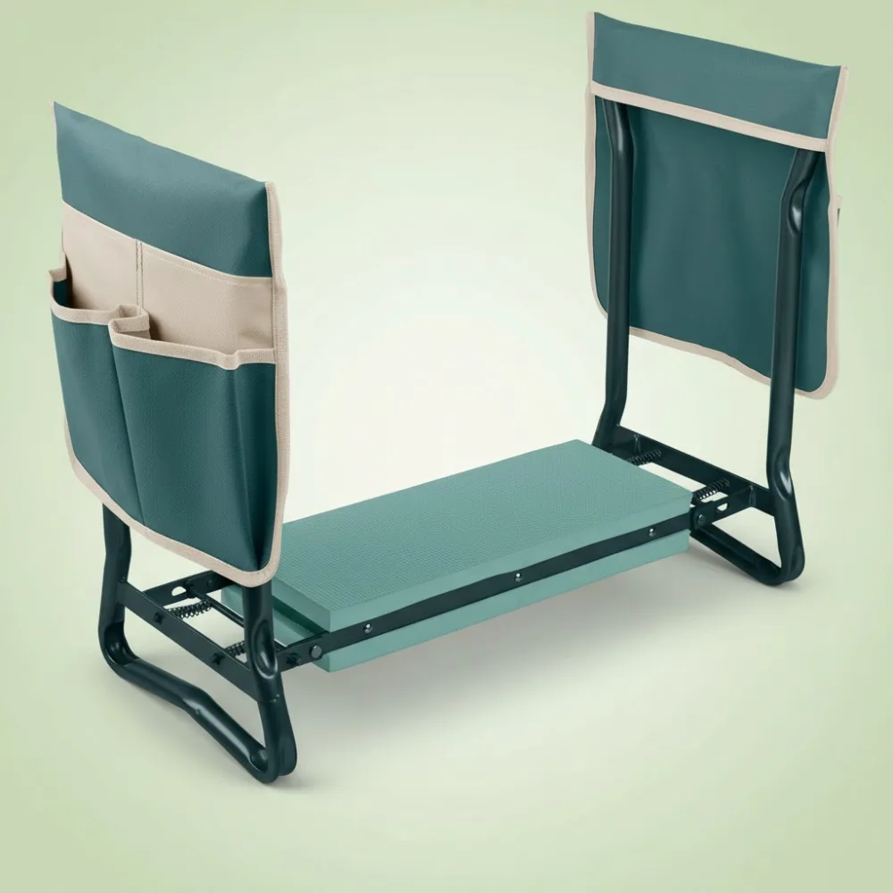 

2-in-1 Foldable Garden Kneeler and Seat with Removable Pockets for Gardening Tools, Ideal for Women, Seniors, Gifts