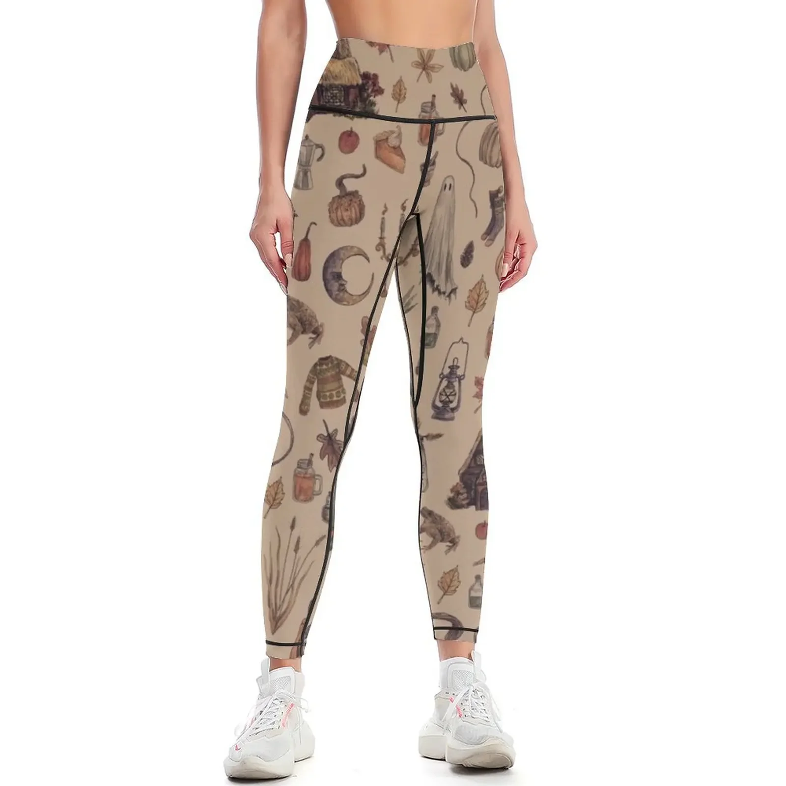 

Rustic Brown Cozy Crone Leggings workout clothes for sports tennis for Jogger pants trousers Womens Leggings