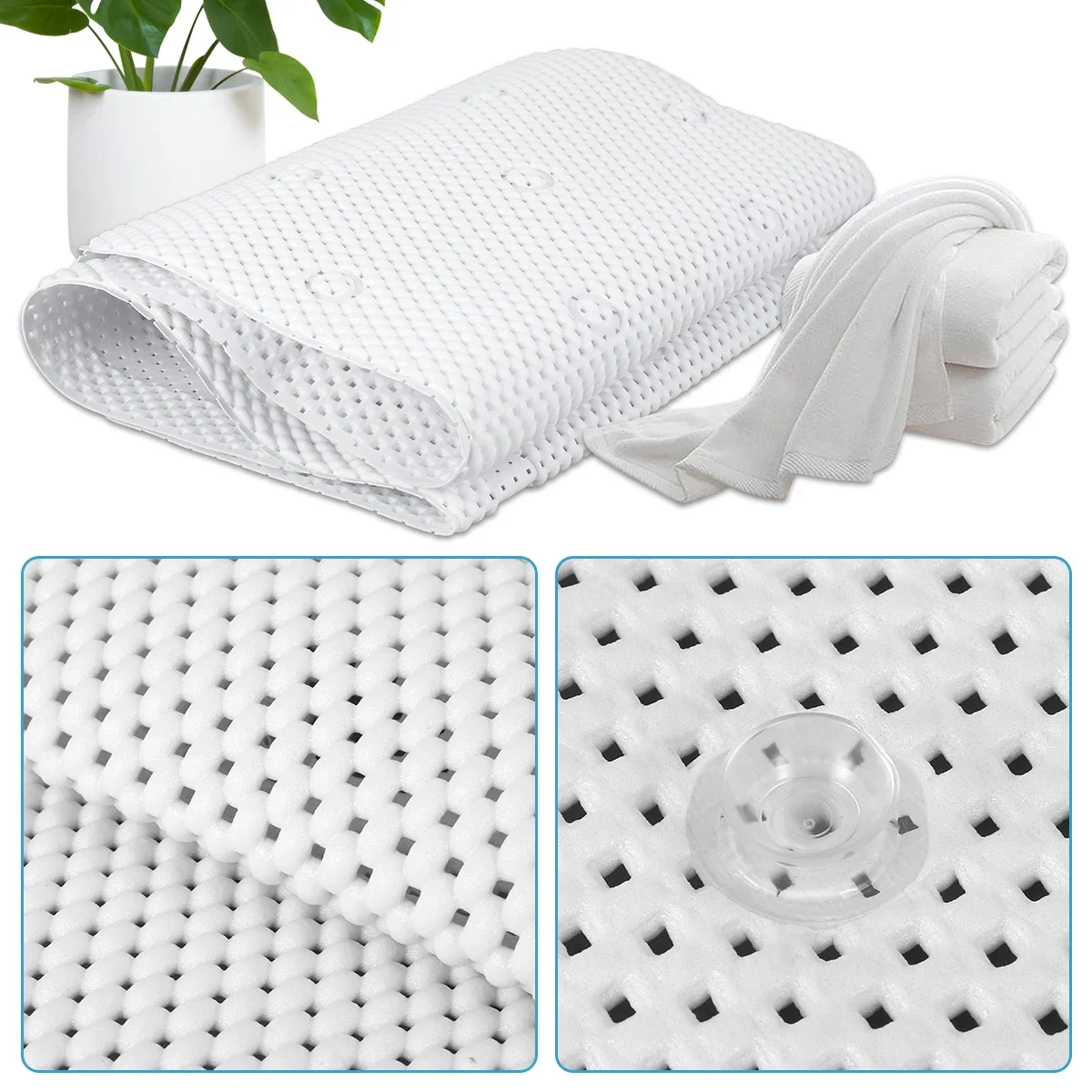 Bathtub Mat Full Body Bath Mat Pillow 30 Non-slip Shower Suction Cup spa SPA Neck Head Neck Rest Massage Bathroom