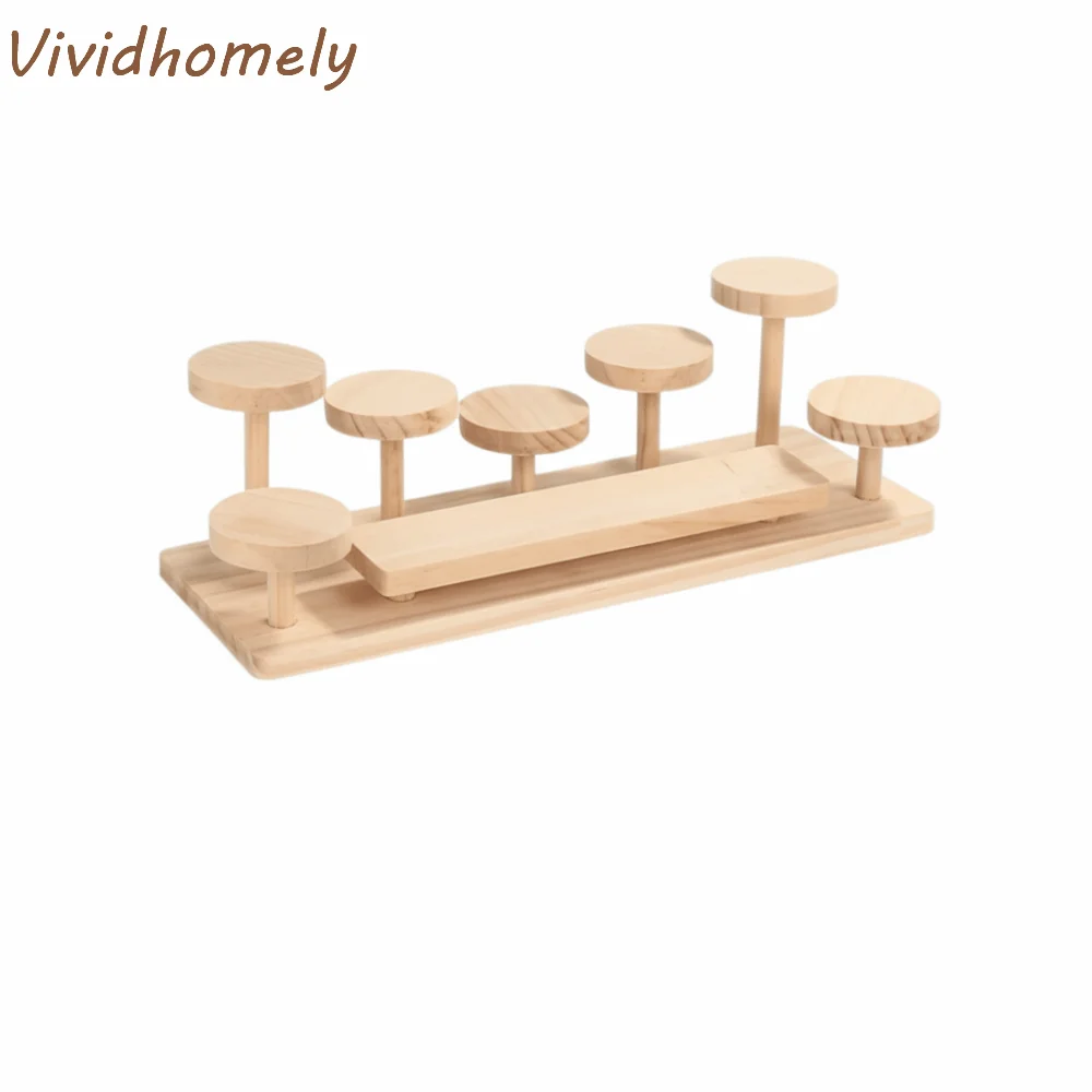 

Деревянная стойка для хранения на столешнице, многоуровневая подставка для растений, подставка в деревенском стиле, органайзер для рабочего стола