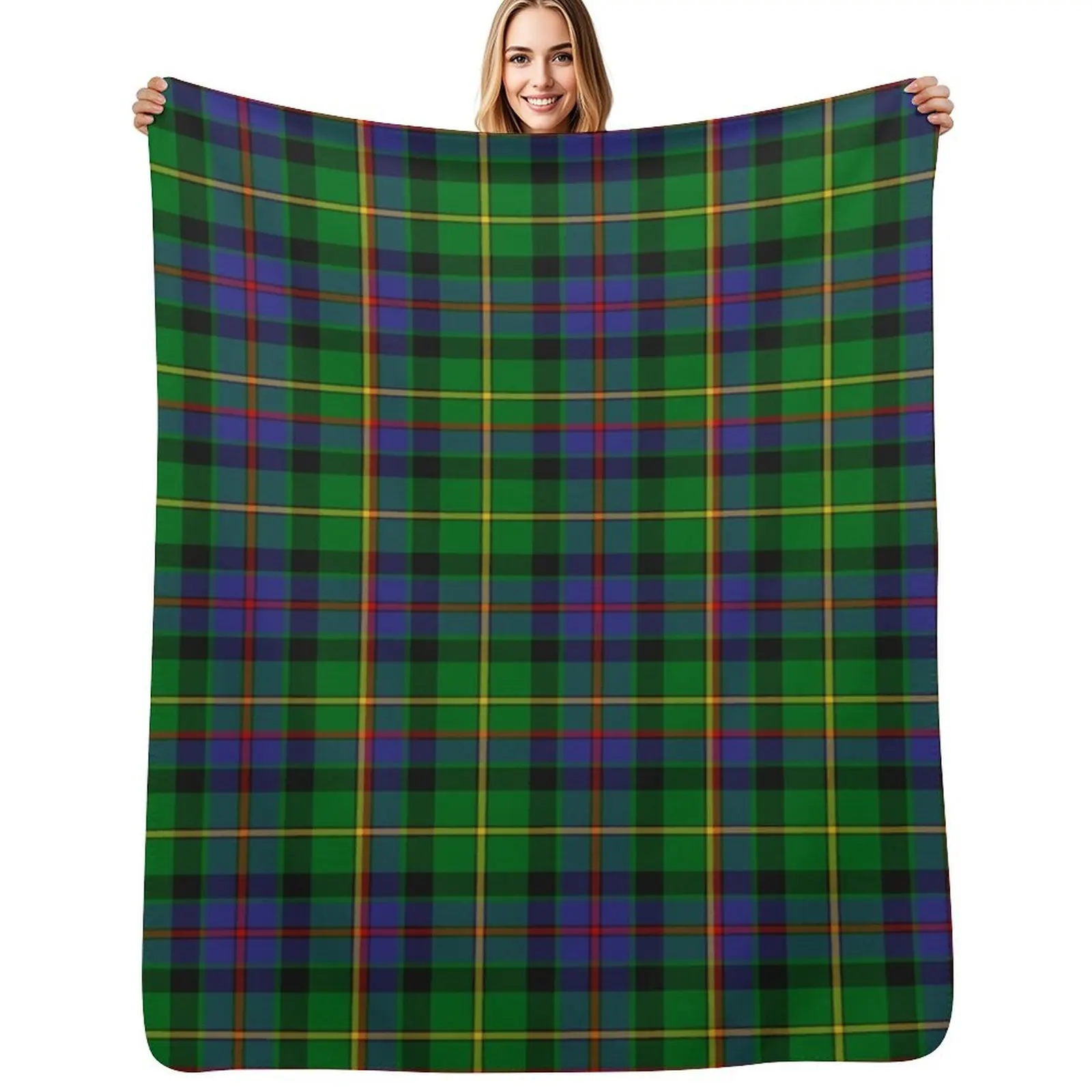 Cobertor de Tartan Clan Tait, Cobertor Confortável e Resistente à Decoloração