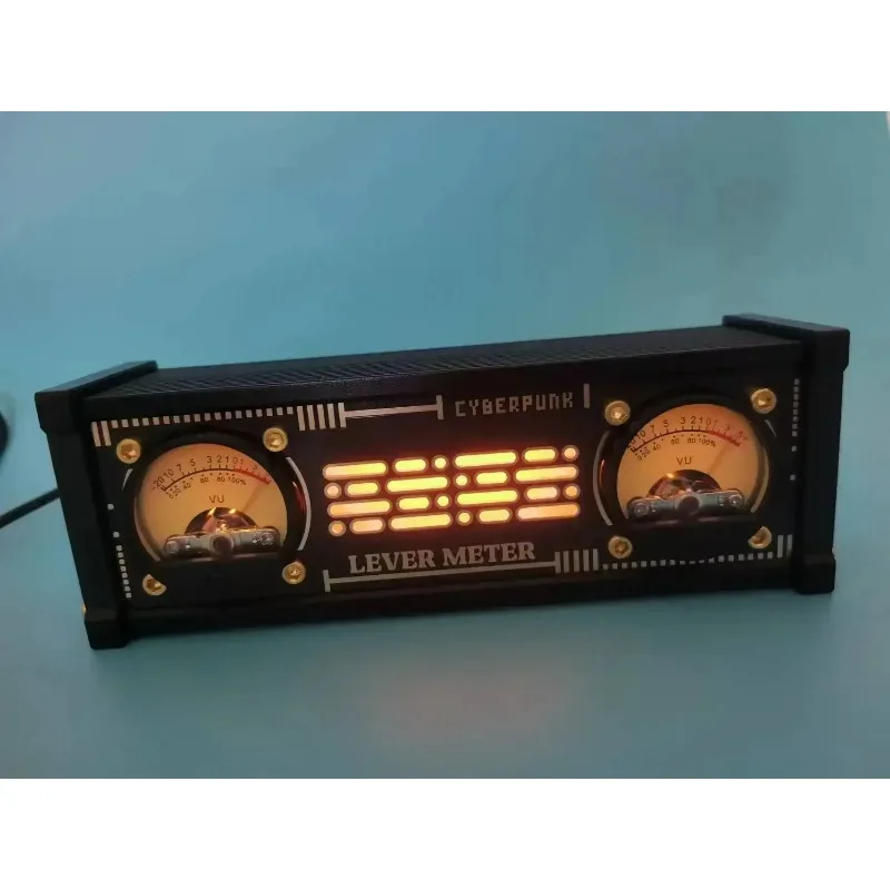 E-Electronic Analog VU Level Meter RGB Light Voice Controller with Backlight Desktop Decorations