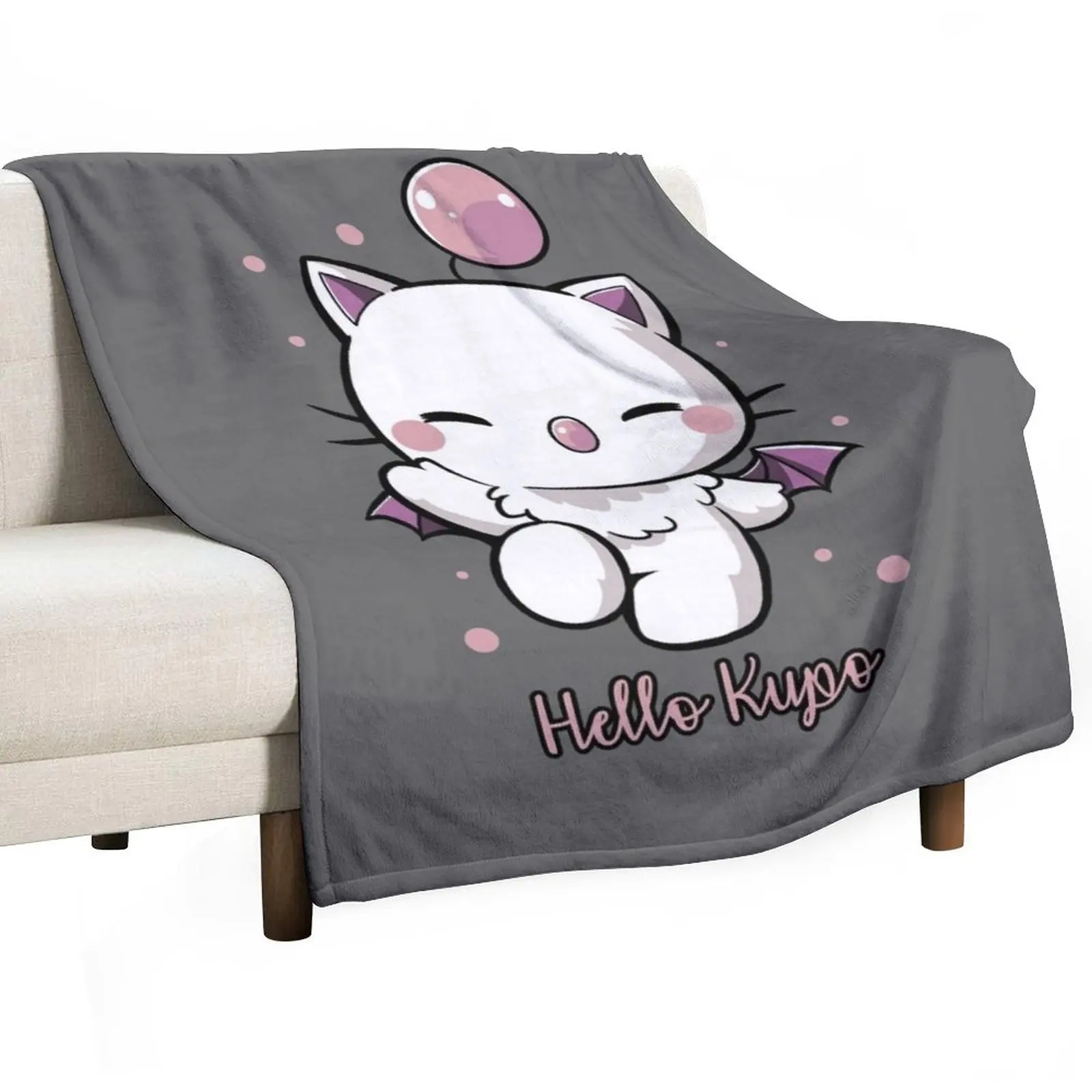 Hello Kupo Throw Blanket Ultra Plush Cozy Blanket for Napping Sleeping