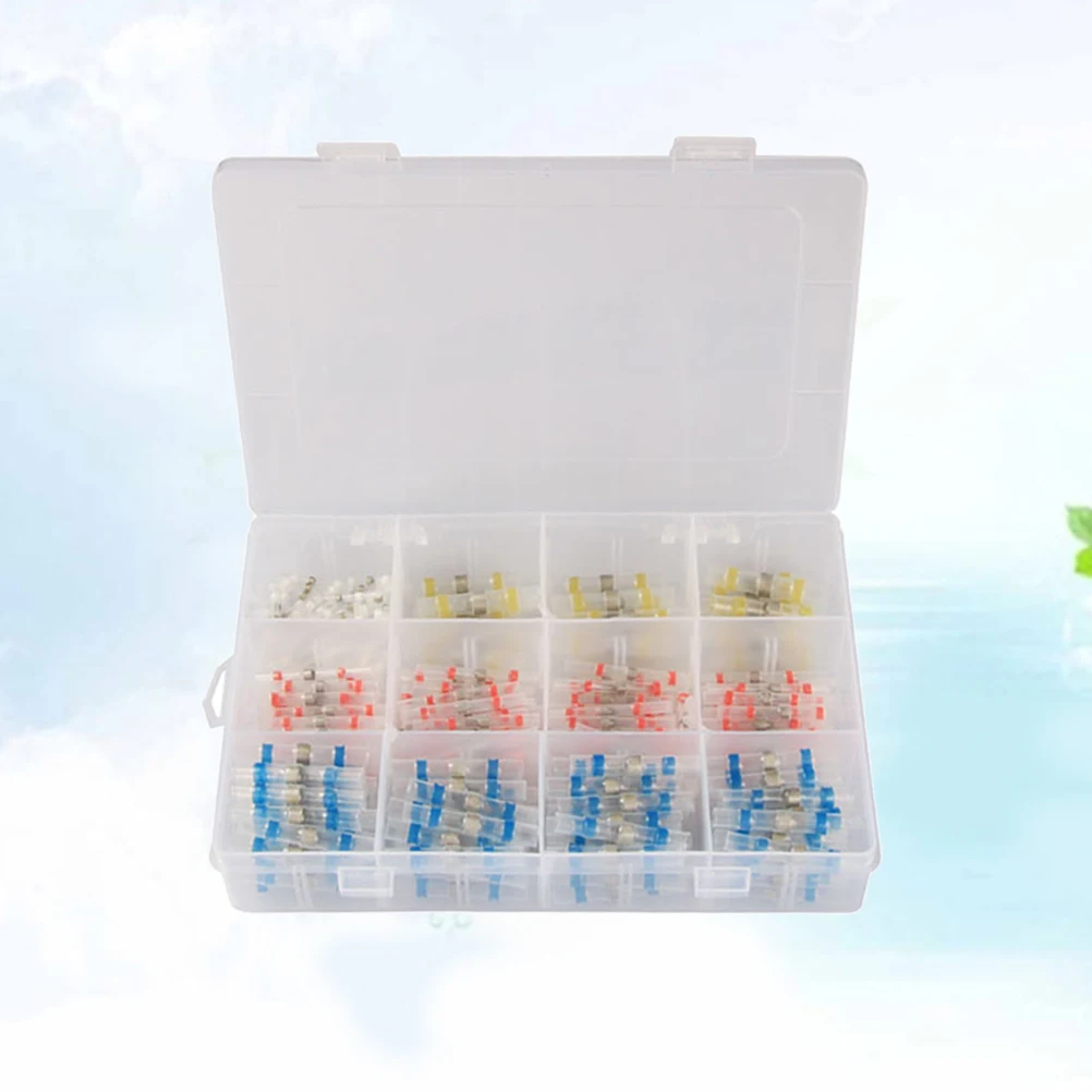 

250 Pcs Heat Shrink Terminal Wire Insulation Crimp Connector Waterproof Polyolefin Tubing Marine Automobile Application