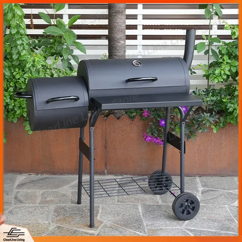 for Spot Chimney Mother Grill Outdoor American Braise Smoke Trolley Charcoal Grill Rack