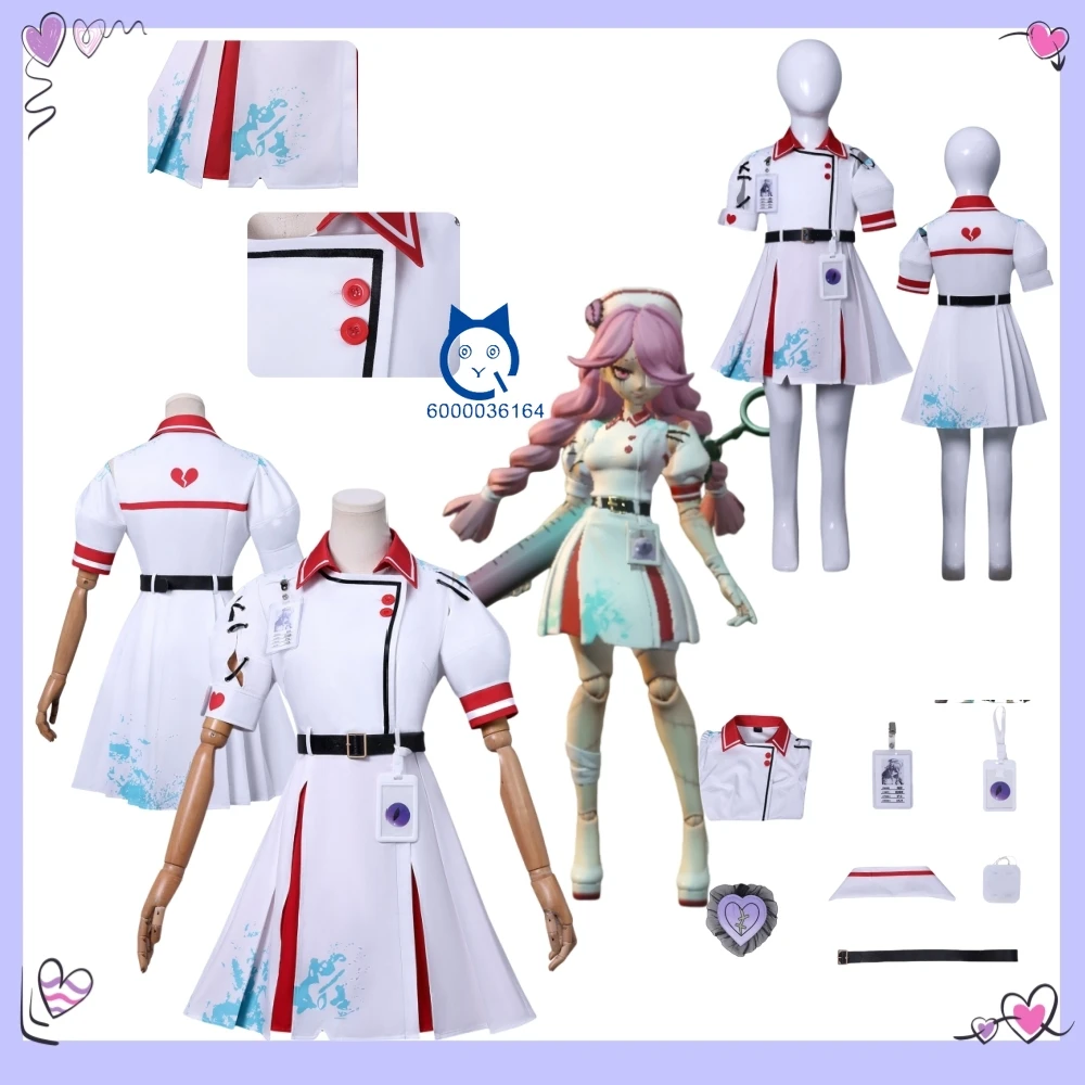 

Game Cosplay Chaser Siren Heather Costume Mad Nurse Role Playing Anime Heather Cute White Dress for Women Adult Child Comic Con