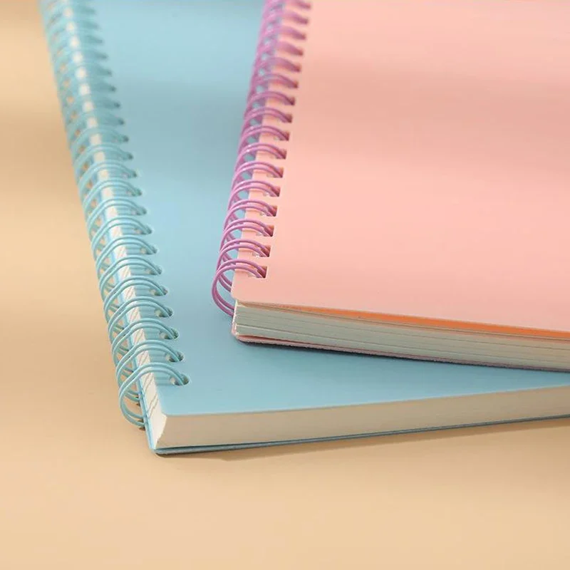 A5 Vintage Spiral Notebook, 80 Sheets/160 Pages Memo Journal Diary Notebook Spiral Design for Students Office Business