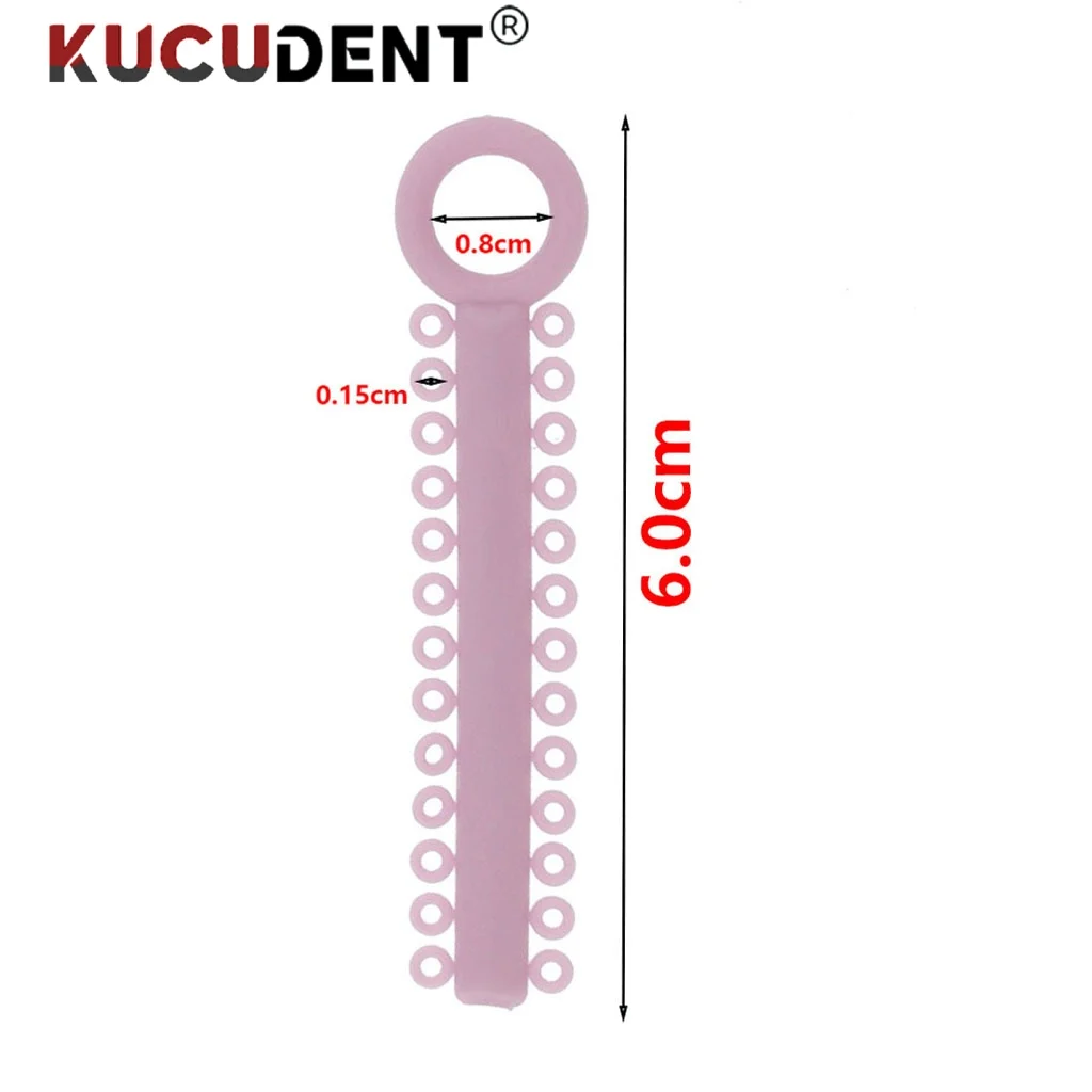 1040Pcs/Pack=40Sticks Dental Orthodontics Elastic Ligature Ties Rubber Bands O Rings for Teeth Braces Dentistry Ortho Materials