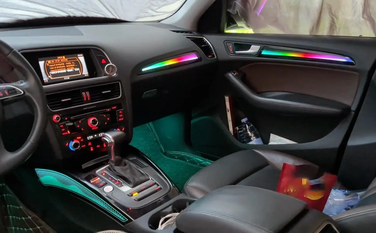 Upgrade 256 Colors Symphony LED Car Interior Ambient Lighting Decoration Compatible A udi Q5 2010-2017 Atmosphere Strip