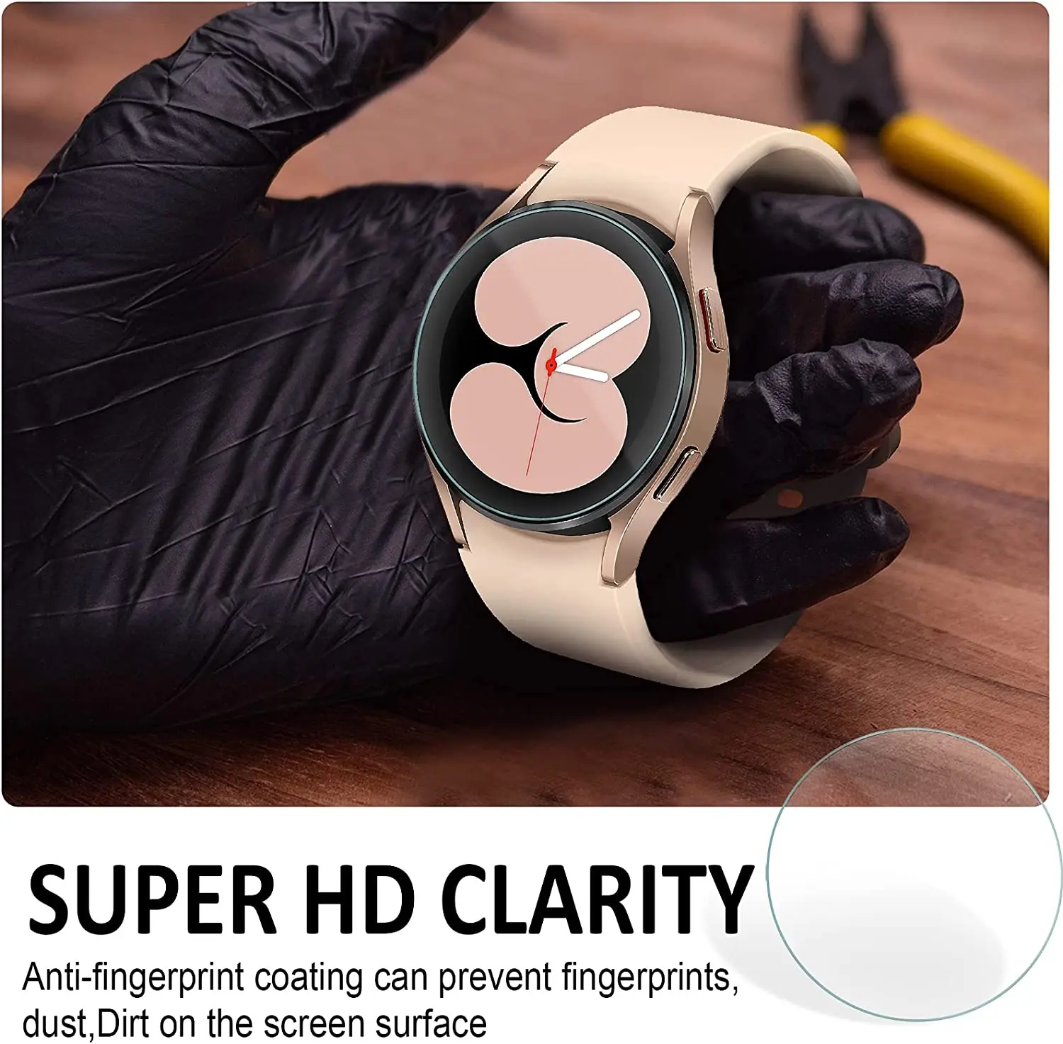 HD Tempered Glass For Samsung Galaxy Watch 4 5 40mm 44mm Screen Protector Anti-Scratch For Samsung Galaxy Watch 5 Pro 45mm