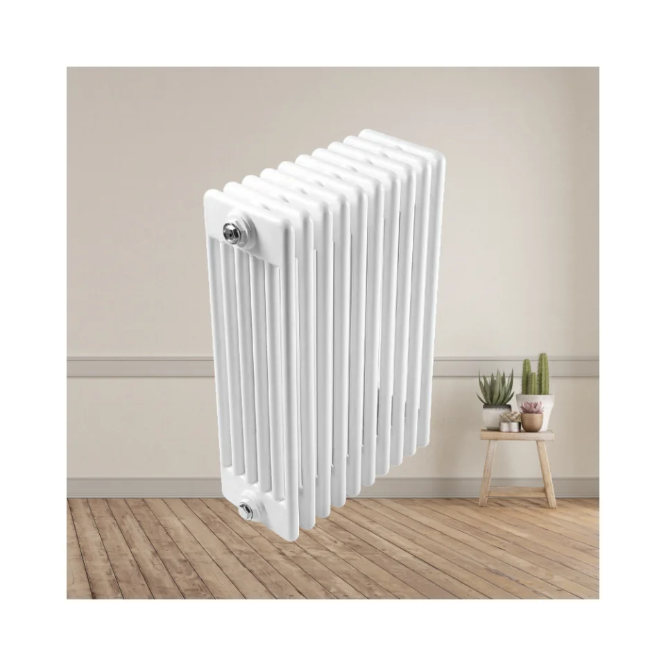 White Vertical Column Hydronic Radiator for Space Heating HVAC Systems Part