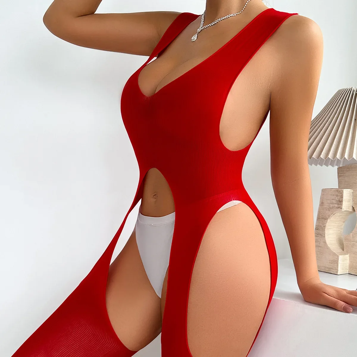 ร้อนเซ็กซี่ Fishnet บอดี้สูทผู้หญิง Crotchless โป๊ Tights ชุดชั้นในสุภาพสตรี Bodystockings เร้าอารมณ์ตาข่ายเสื้อผ้าไนท์คลับ Sex ชุด