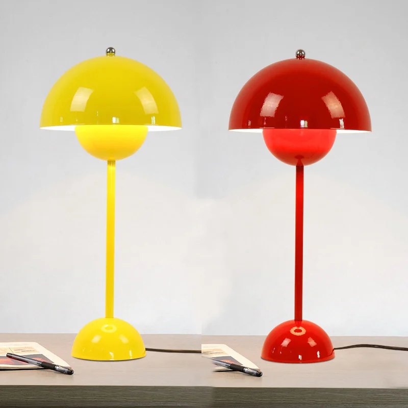 

Modern Ufo Led Table Lamp White/black/yellow/blue Flowerpot Lamp Desk Lights College Dormitory Living Room Home Deco Study Lamps