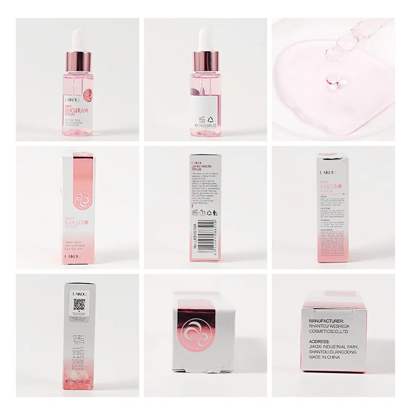 Japan Sakura Serum Facial Care Set Facial Mask Cream Moisturize Wrinkles Spots Remove Enlarged Pores Skin Not Smooth 1/3PCS
