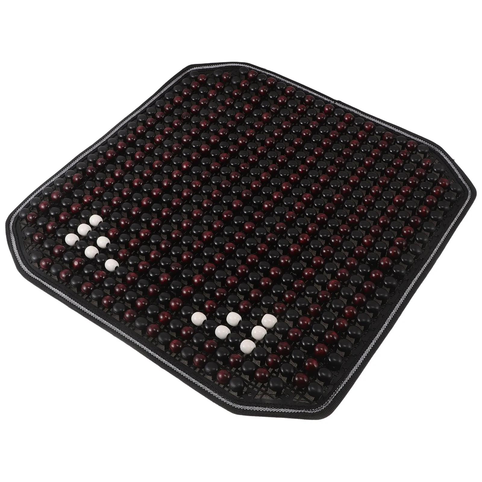 

Car Seat Cushion Natural Wood Beaded All Season Non Slip Breathable Ergonomic Comfortable Driving Pad for Vehicle