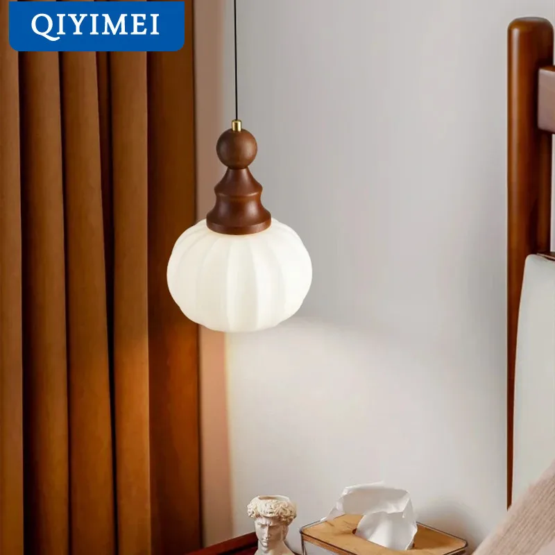 

Retro Vintage Bedroom Study Pendant Light Wooden Style Dining Room Light Wabi Sabi Style Tea Room Lighting Fixture Home Decor