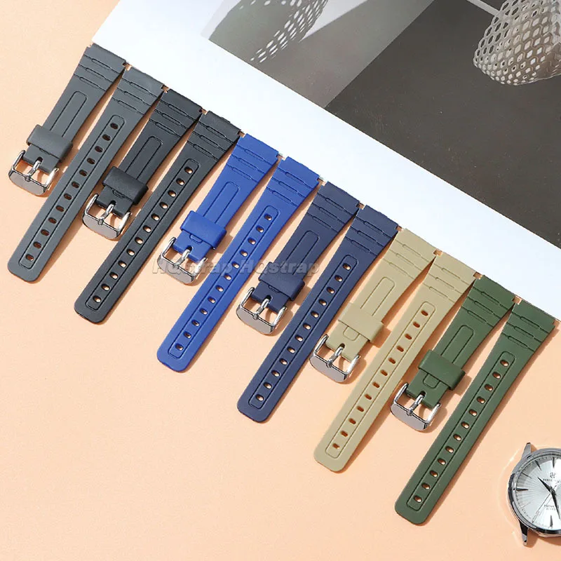 Correa de silicona de 18mm, correa de reloj impermeable de goma, pulsera de repuesto Universal, pulsera deportiva suave para hombres y mujeres, accesorios