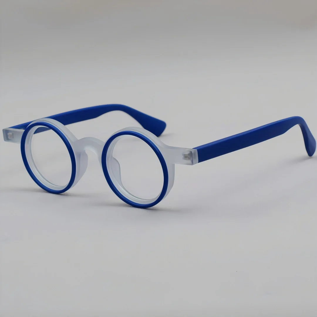 ALICIA Mode Retro Runde Vollformat Kleine Größe Brillen Luxus Acetat Spektakel Optische Verordnung Rahmen Mann Frau – Detail 12