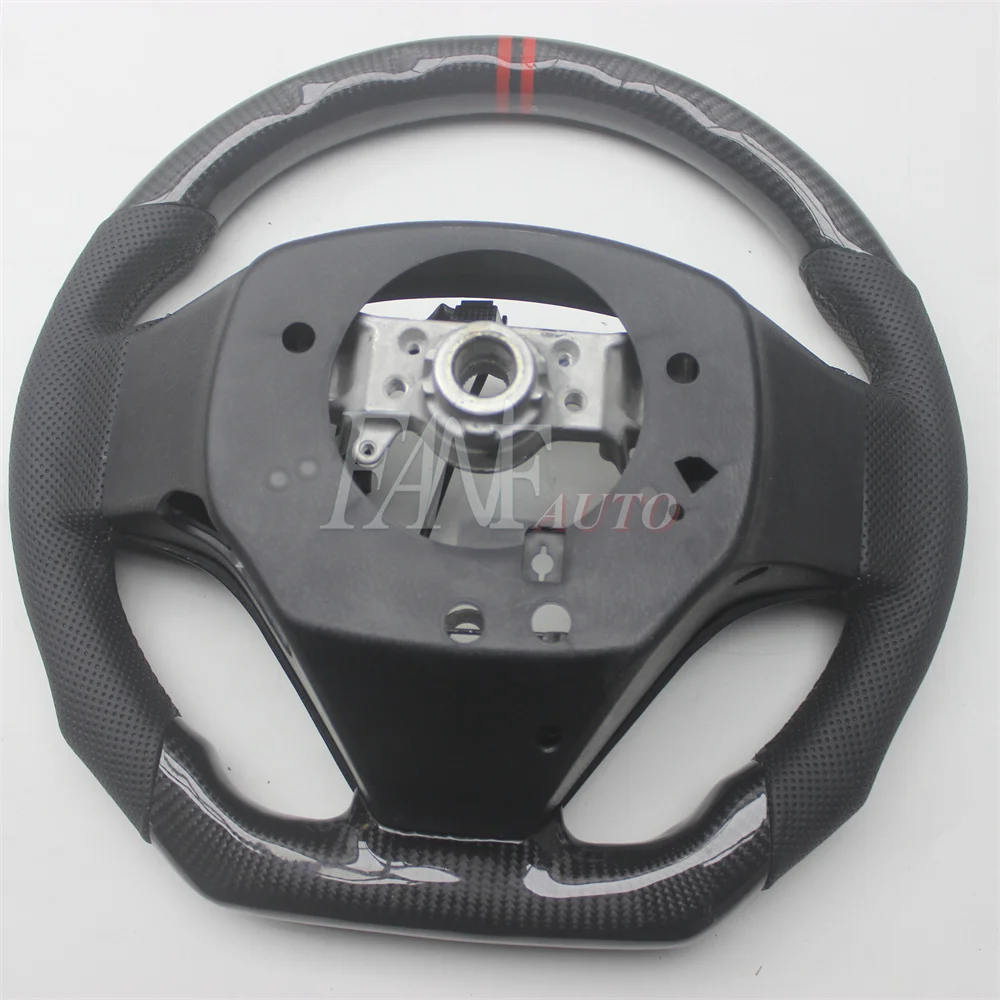 Replacement Real Carbon Fiber Steering Wheel with Leather for Toyota Rav4 2014-2018