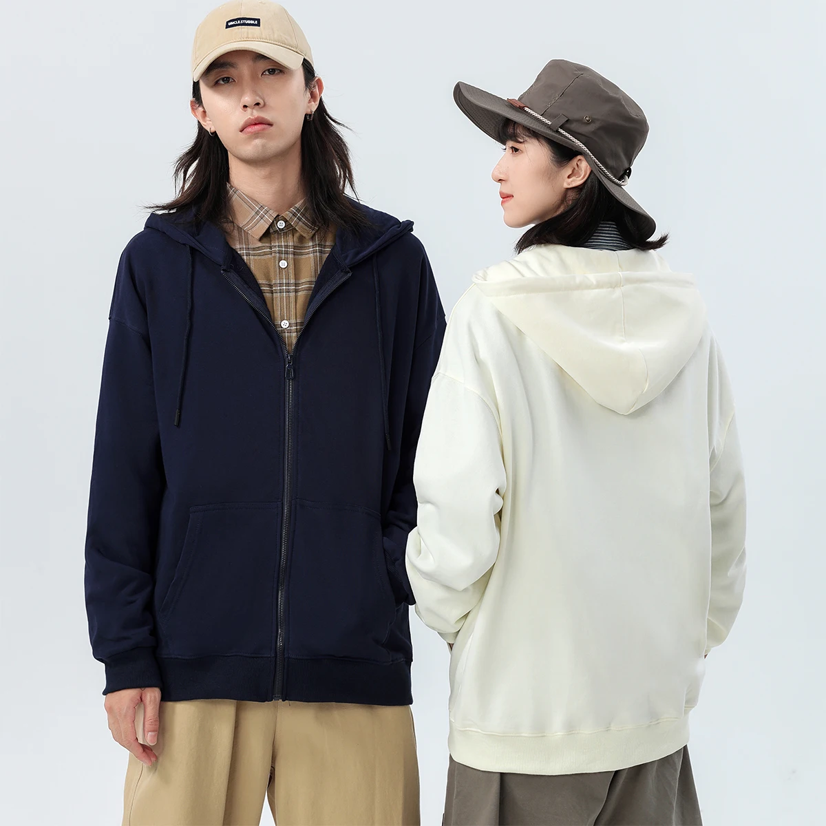 

Men's Women's Solid Color Hooded Sweatshirt Made of Pure Cotton High-quality Daily Casual Couple Wear Team Wear Youth