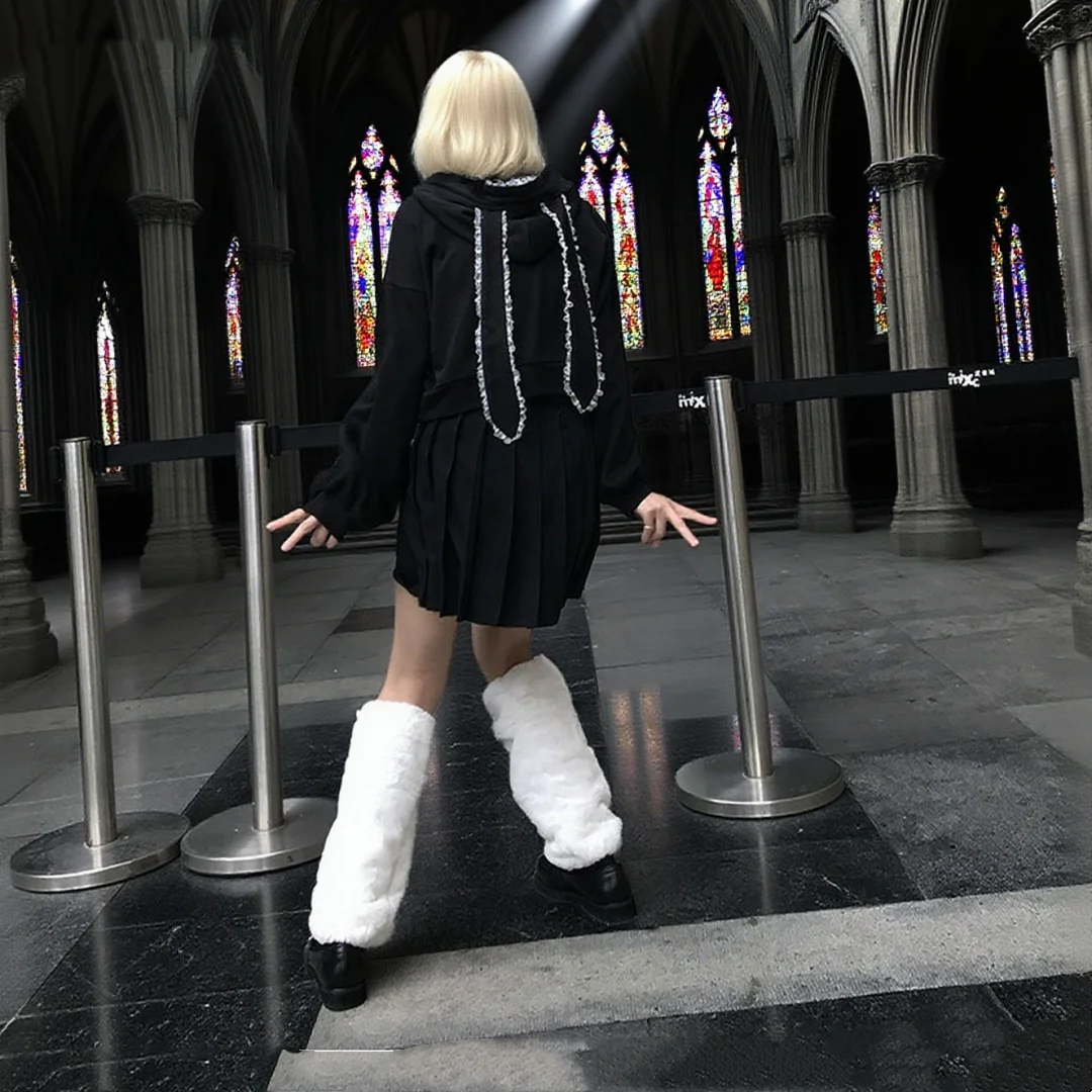 2025 Autumn Street Fashion Letter Inlaid Diamond Pattern Zipper Gothic Y2K Clothing Hoodie Women's Fashion Trend Oversized Casua