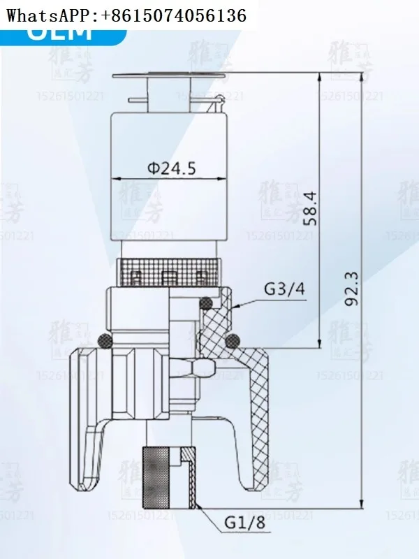 Applicable to filter automatic drain 1629403500 internal drain