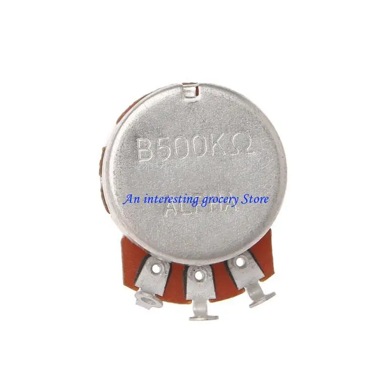 

652D B500K Potentiometer Splined Pot Electric Guitar Bass Effect Amp Tone Volume Part