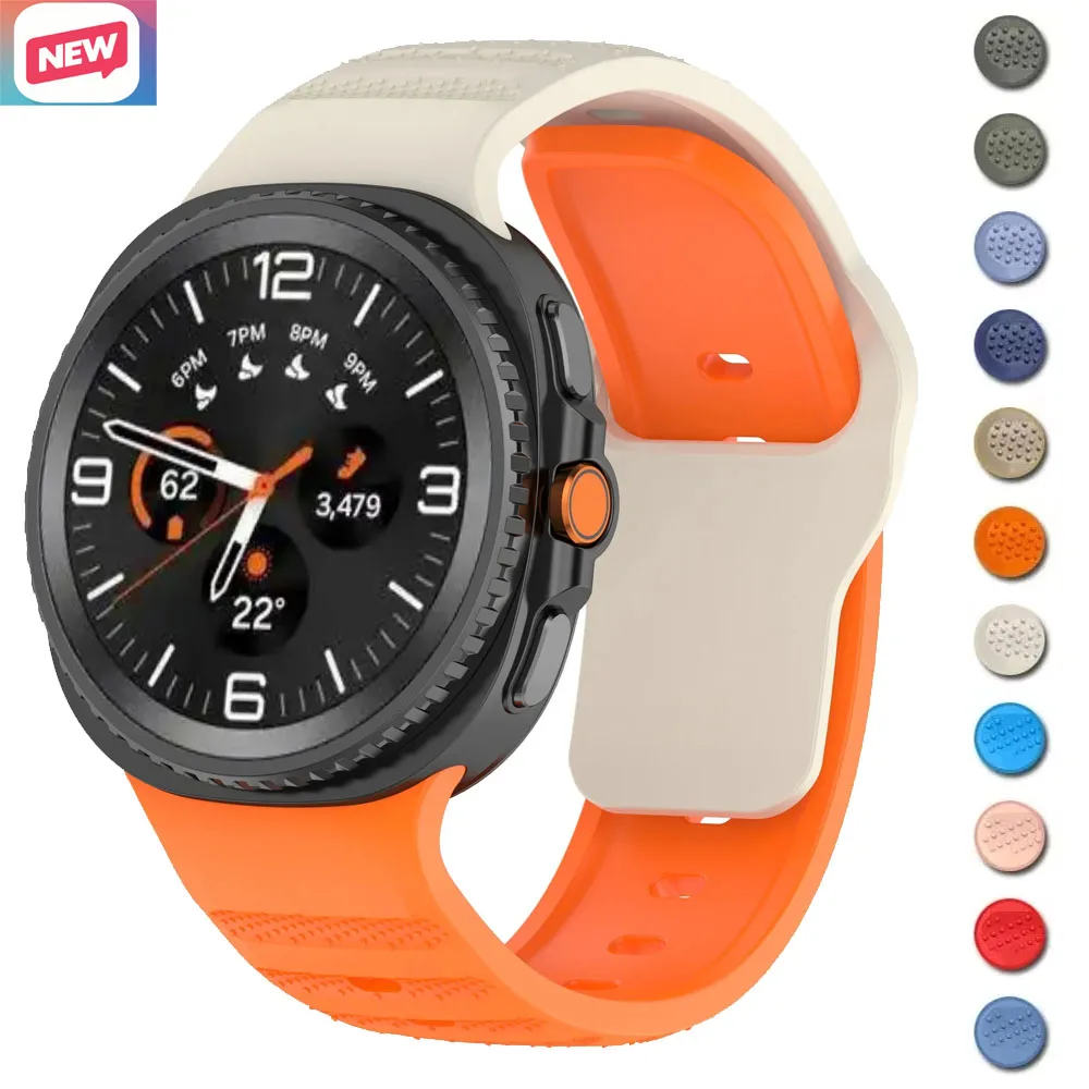 Silikonarmband für Samsung Galaxy Watch 8 40 mm 44 mm Sport-Ersatzarmband Armband Galaxy Watch 8 Classic 46 mm Zubehör