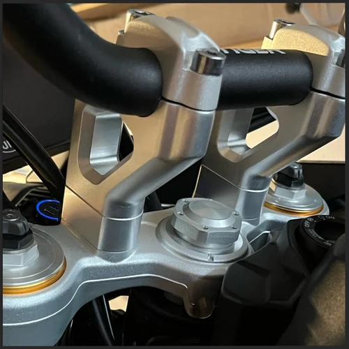 Imagen 2 del producto Tiger 800 900 Explorador 1200XR 2012-2020 Accesorios de motocicleta abrazadera elevadora de manillar para Triumph aumentar 12-20-32mm cromado