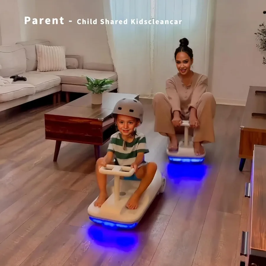 12V Ride-On Car with Cleaning Fun, 3 in 1 Gokart, Soft-Start, 5-Speed Adjustable, Detachable mop, Rechargeable Battery, 160lbs C