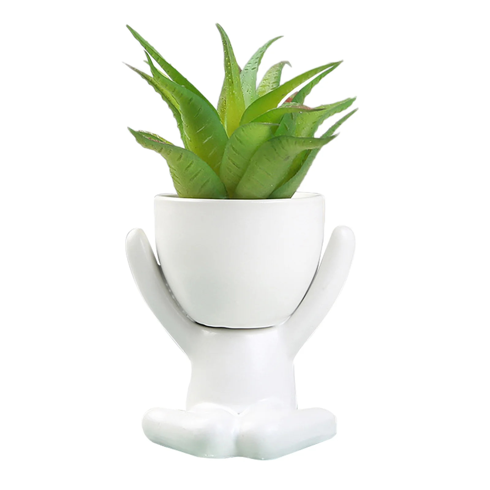 

Succulents Potted Plants Flower Pot White Ceramic Flower Pots Personality Creative Desktop Handicrafts Home Office Decoration