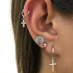 Orecchini con Clip per l'orecchio Non penetranti orecchini con personalità della moda orecchini geometrici da donna con cartilagine finta Rock Earring Temperament Cuff Jewelry