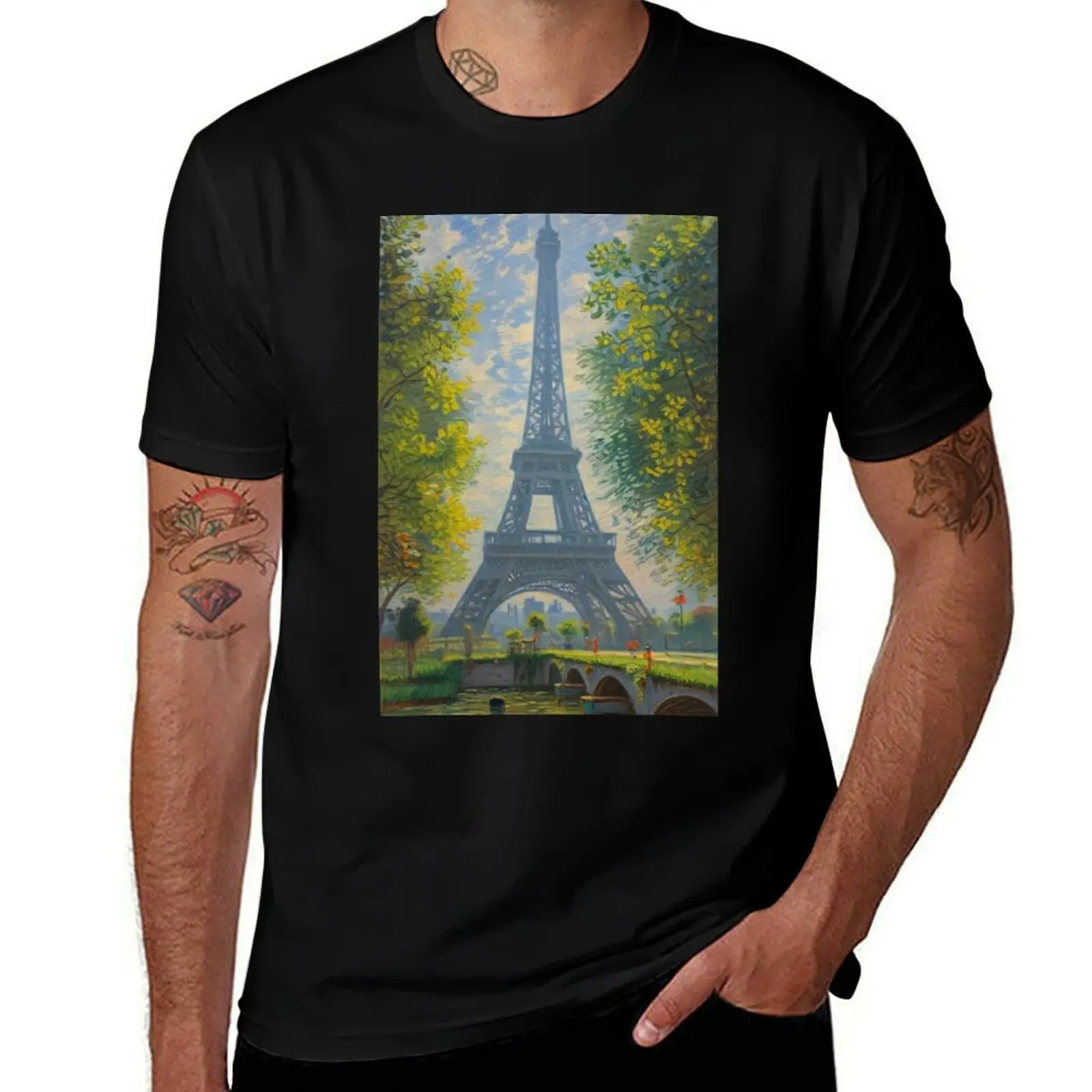 

The Eiffel Tower T-Shirt oversize t-shirts man anime t shirts anime tshirt Men's clothing