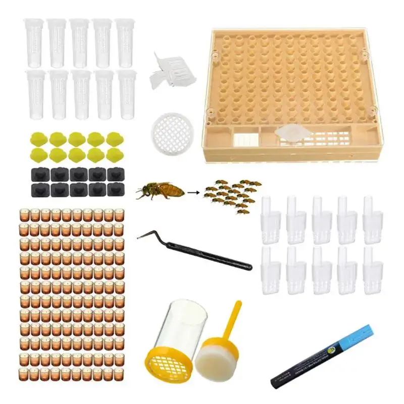 

Automatic Beekeeping Nicot Queen Bee Rearing System Cell Cup Set Rearing Grafting Kit Bee Queen Cage