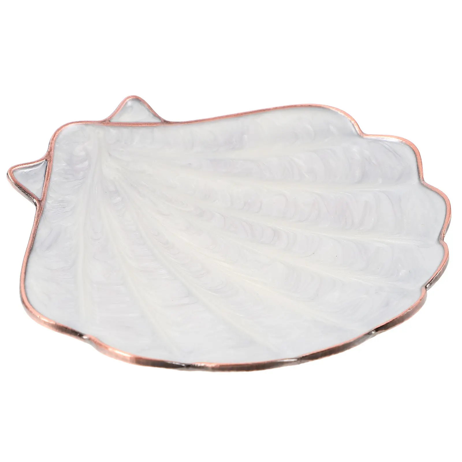 Shell-Shaped Jewelry Dish for Rings, Earrings, Necklaces, Bracelets & Keys – Copper Alloy Trinket Tray