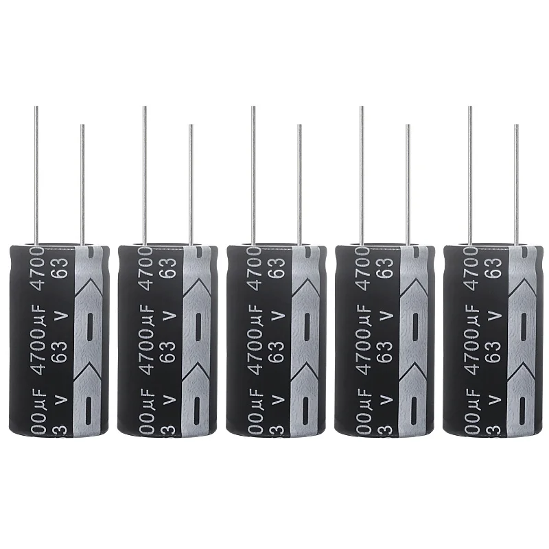 

4700uF 63V 22x40mm Electrolytic Capacitor 4700 UF MFD 63 Volt 0.87x1.57in Aluminum Capacitors (Pack of 5)