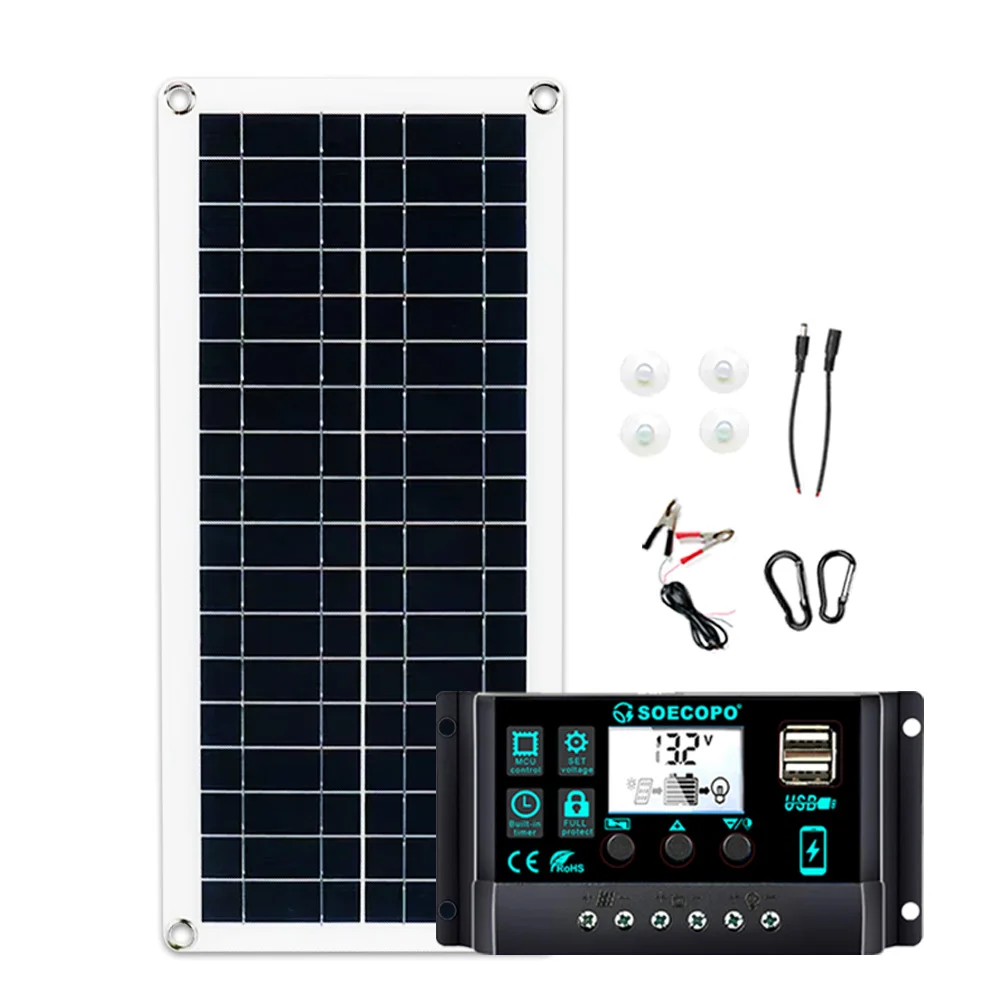 

JCD Solar Charge Controller 100A PWM LCD Display 12V Dual USB 5V Output Panel Battery Regulator Intelligent ﻿