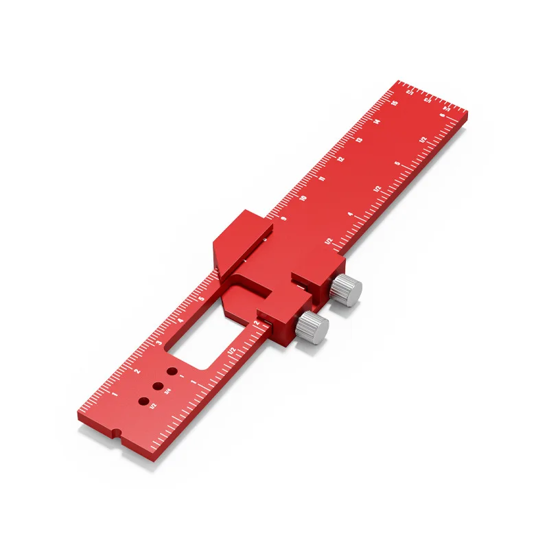 Thickened Aluminum Alloy Marking Positioning Ruler Multifunctional High-precision Aluminum Alloy Standard Scale for Woodworking
