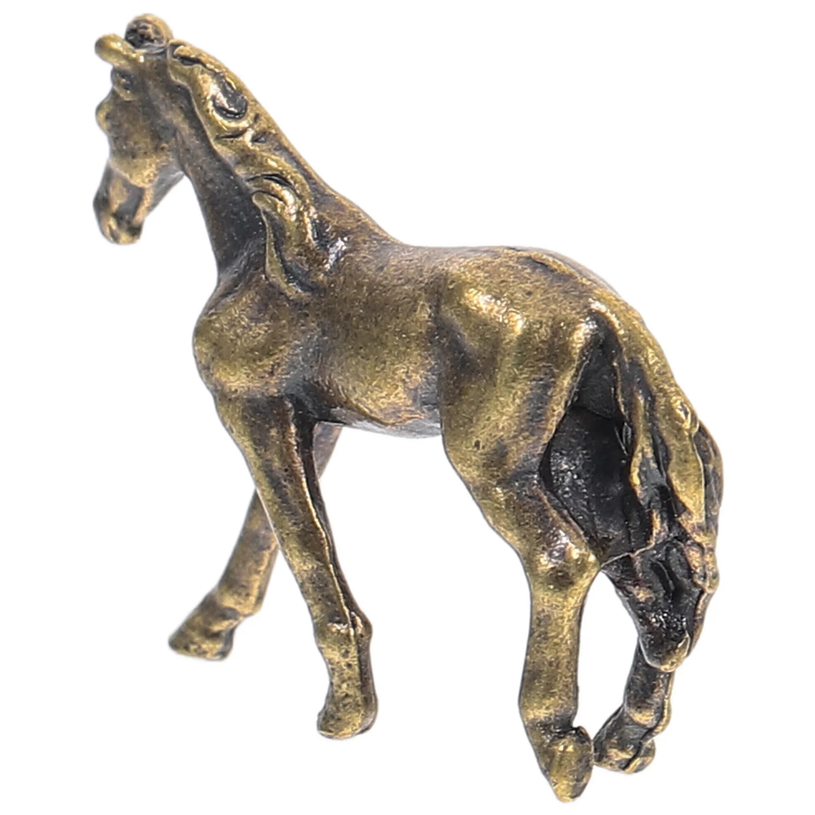 

Copper Horse Sculpture Exquisite Home Decor Metal Statue Office Tabletop Vintage Craft Brass Adornment Horse Statue