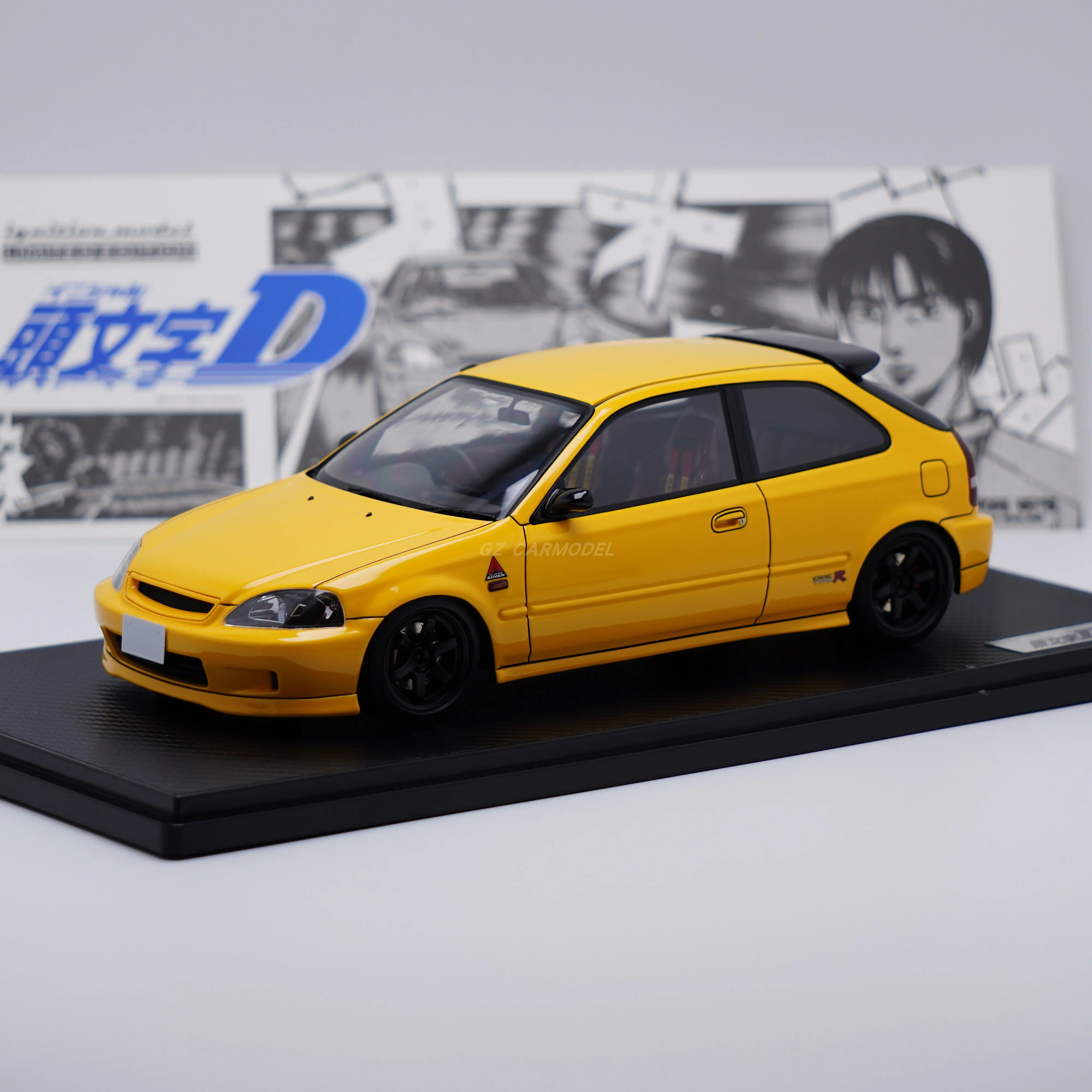 IG 1:18 INITIAL D CIVIC EK9 Type R IG3541 JDM Simulation Limited Edition Resin Metal Static Car Model Toy Gift